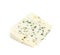 Slice of a blue roquefort cheese isolated