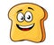 Slice of bread or toast with a beaming smile