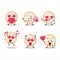 Slice of burmese grapes cartoon character with love cute emoticon