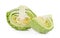 Slice cabbage on white background