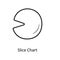Slice Chart Solid Fill outline Icon Design illustration. Media Control Symbol on White background EPS 10 File