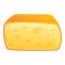 Slice cheese icon, cartoon style