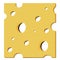 Slice of cheese for a sandwich cartoon style single icon