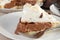Slice of chocolate meringue pie