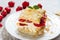 Slice Confectionery Napoleon Cake with Strawberry