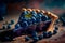 Slice of decadent blueberry pie, with a golden crust and a luscious filling bursting with juicy berries.