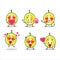 Slice of durian cartoon character with love cute emoticon