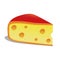 Slice of Edam Cheese