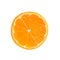 Slice of fresh ripe tangerine on white. Citrus fruit