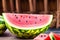 slice of fresh, ripe watermelon that is ready to eat