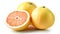 slice of jabong (pomelo) fruit against a white background. Generative AI