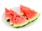 Slice of juicy watermelon. Isolated