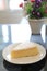 Slice of lemon cheese cake