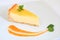 Slice of lemon cheese cake