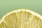 Slice of lemon close up