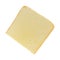 Slice of muenster cheese on a white background