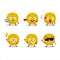 Slice of nance cartoon character with various types of business emoticons