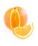 Slice and orange citrus