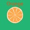 Slice of orange Vitamin Illustration