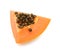 A slice papaya fruit