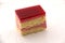Slice piece of Strawberry layer cake