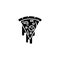 Slice of pizza black icon concept. Slice of pizza flat vector symbol, sign, illustration.