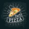 Slice pizza capricciosa. Vector color flat illustration