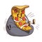 Slice of Pizza Illustration. Piece of Italian Food