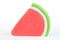 Slice of plasticine watermelon