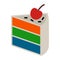 Slice of rainbow layer cake with cherry fruit for apps and websites