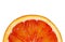 Slice red orange closeup on white background this clipping path.