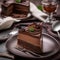 A slice of rich and velvety chocolate mousse cake1