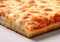 Slice of tasty margarita four cheese pizza.Macro.AI Generative