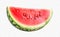Slice of watermelon isolated on transparent background. Tasty and fresh watermelon and juicy piece. Generative AI
