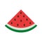 Slice of Watermelon sign, flat design vector