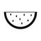 Slice of watermelon simple icon