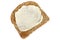 Slice of Wholemeal Toast Spread with Soft Cheese