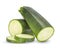 Slice zucchini isolated on white clipping path
