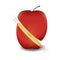 Sliced apple. Vector illustration decorative background design