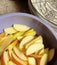 Sliced apples and dehydrator