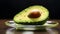 Sliced avocado, fresh nutritious food