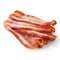 Sliced Bacon On White Background - Retrocore Style Image By Mark Keathley