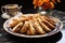 sliced biscotti arranged on a stylish serving plate