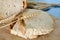 Sliced bread on a chopping board