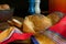 Sliced breadloaf on a kitchen table