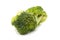 Sliced broccoli isolated on white background
