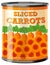 Sliced Carrots in Food Can Vector