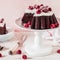 Sliced Chocolate Raspberry Cake
