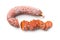 Sliced chorizo sausage