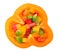 Sliced colorful bell peppers